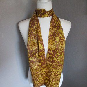 Brown & gold oblong scarf